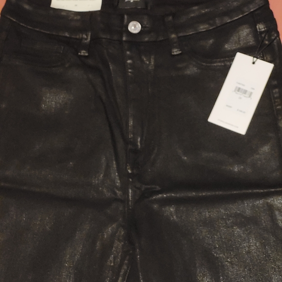 7 For All Mankind Black Flare Jeans — High-Rise Wide Leg - Picture 3 of 7